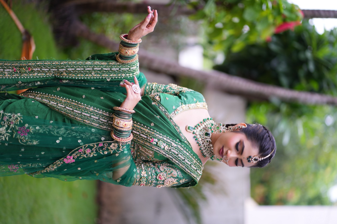 Outdoor bridal portrait