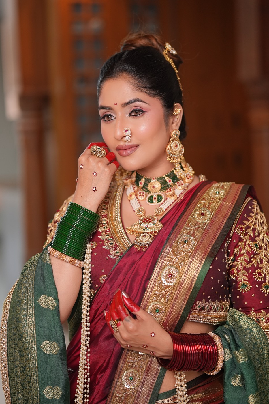 Traditional Maharashtrian bride