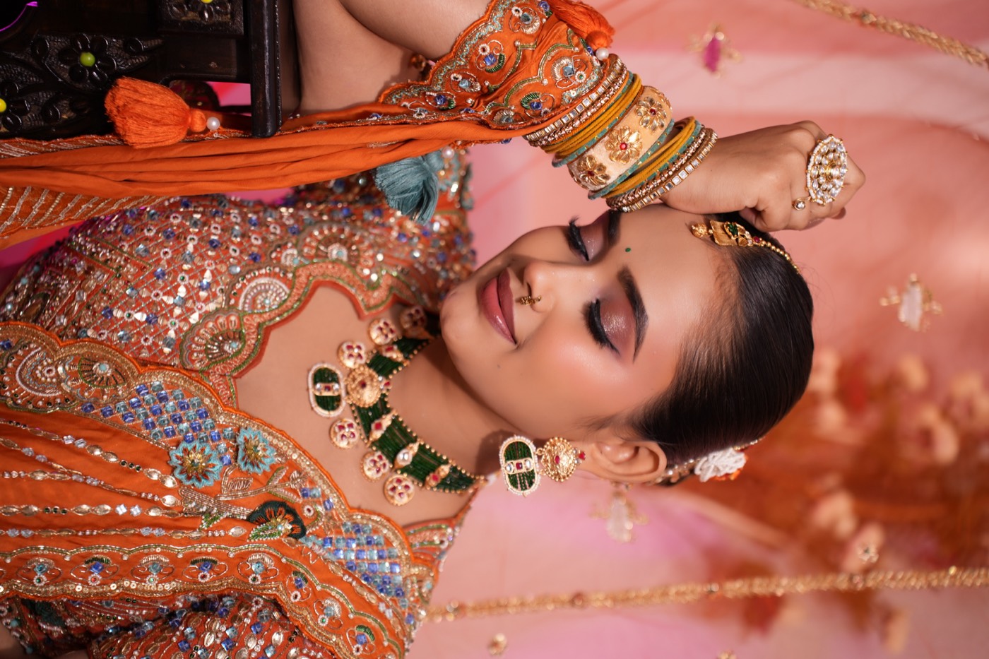 Bridal makeup close-up