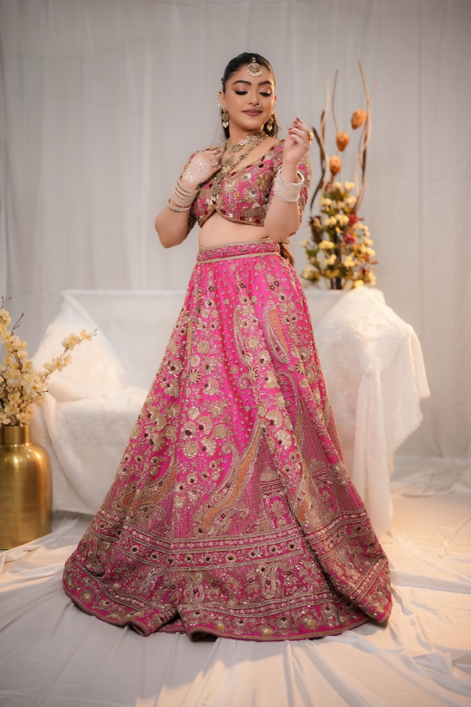 Engagement lehenga styling