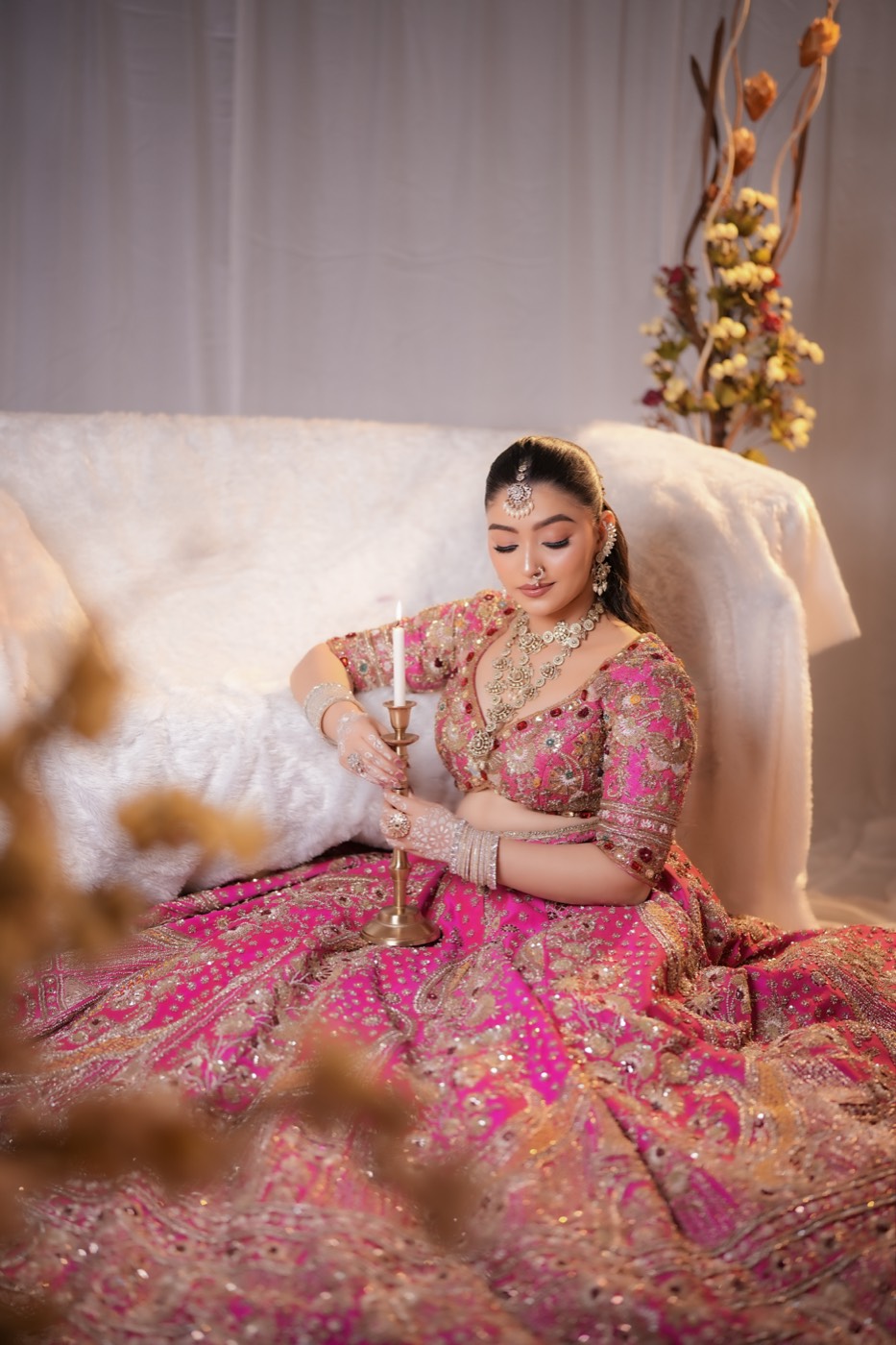 Soft glam engagement makeup